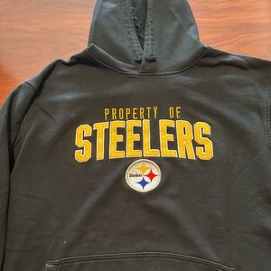 STEELERS hoodie … Everything is sewn on, Good condition, SZ: 2XL